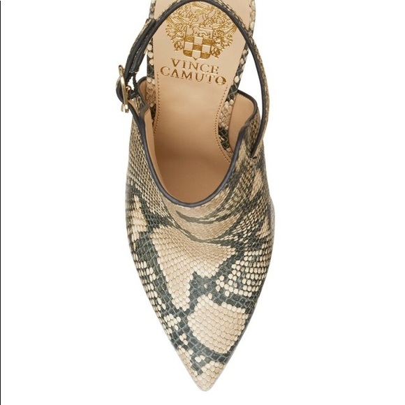 Vince Camuto Leather Booties Animal Heels Boots - Picture 4 of 10